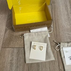 Kendra Scott gold hoop earrings new
